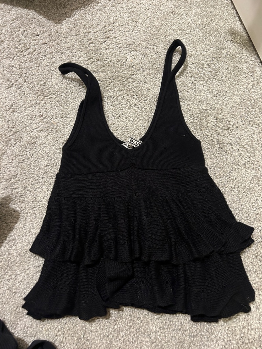 Urban Outfitters Kimchi Blue Callie Ruffle Sweater Tank